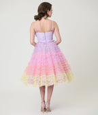 Unique Vintage Ombre Sunset Cupcake Swing Dress - Unique Vintage - Womens, DRESSES, PROM AND SPECIAL OCCASION