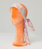 Unique Vintage Pink Gingerbread Men Border Hair Scarf - Unique Vintage - Womens, ACCESSORIES, HAIR