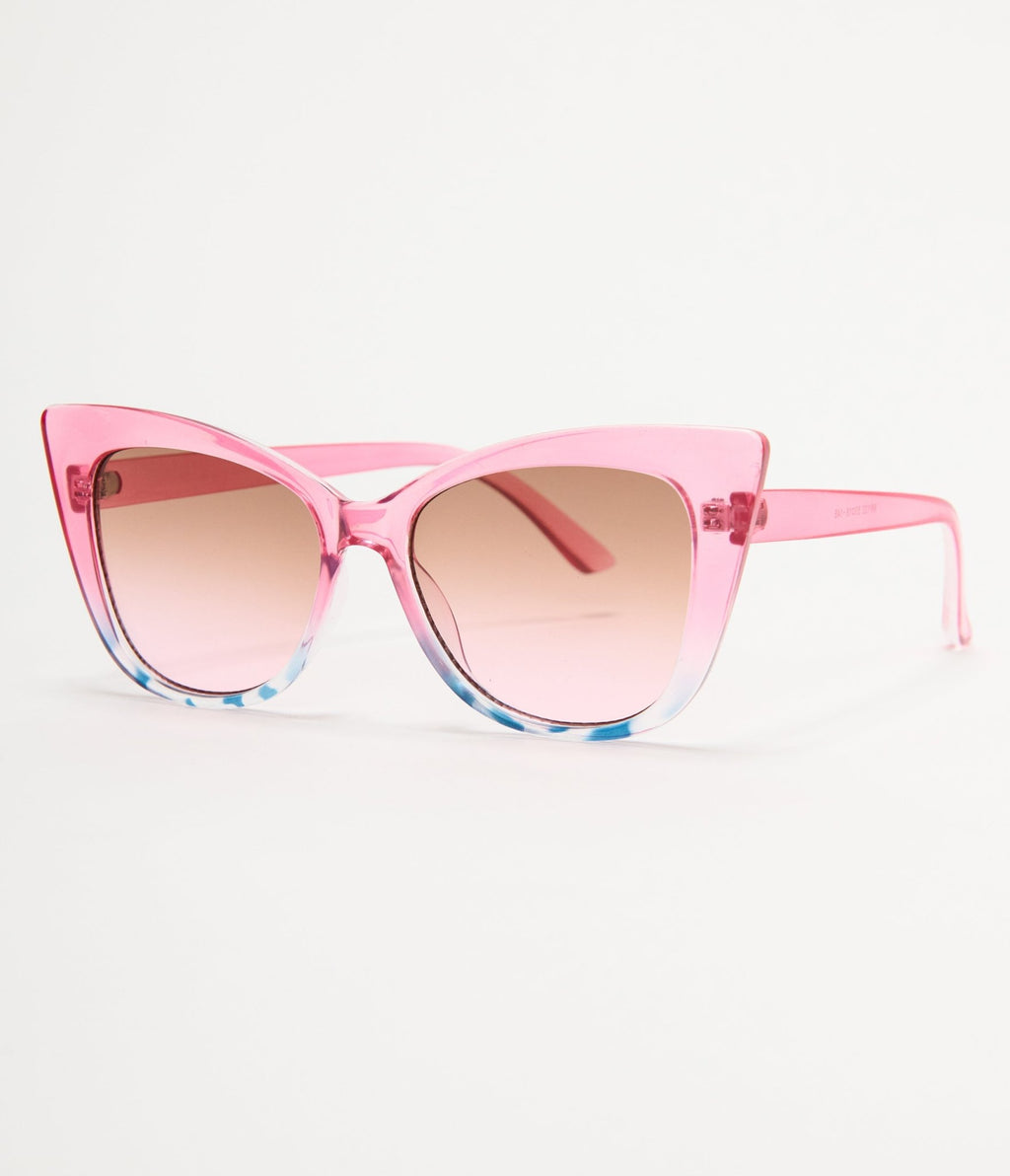 Unique Vintage Pink Ombre Cat Eye Sunglasses - Unique Vintage - Womens, ACCESSORIES, SUNGLASSES