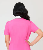 Unique Vintage Pink & Rainbow Butterfly Collar Cotton Blouse - Unique Vintage - Womens, TOPS, WOVEN TOPS