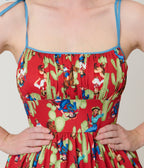 Unique Vintage Pinup Cowgirl Print Sleeveless Swing Dress - Unique Vintage - Womens, DRESSES, SWING