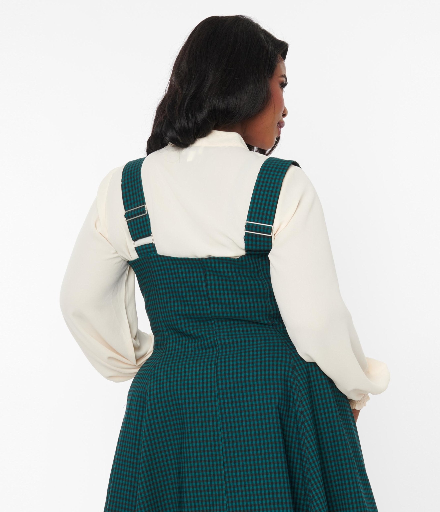 Unique Vintage Plus Size 1940s Ivory Neck Tie Blouse - Unique Vintage - Womens, TOPS, WOVEN TOPS