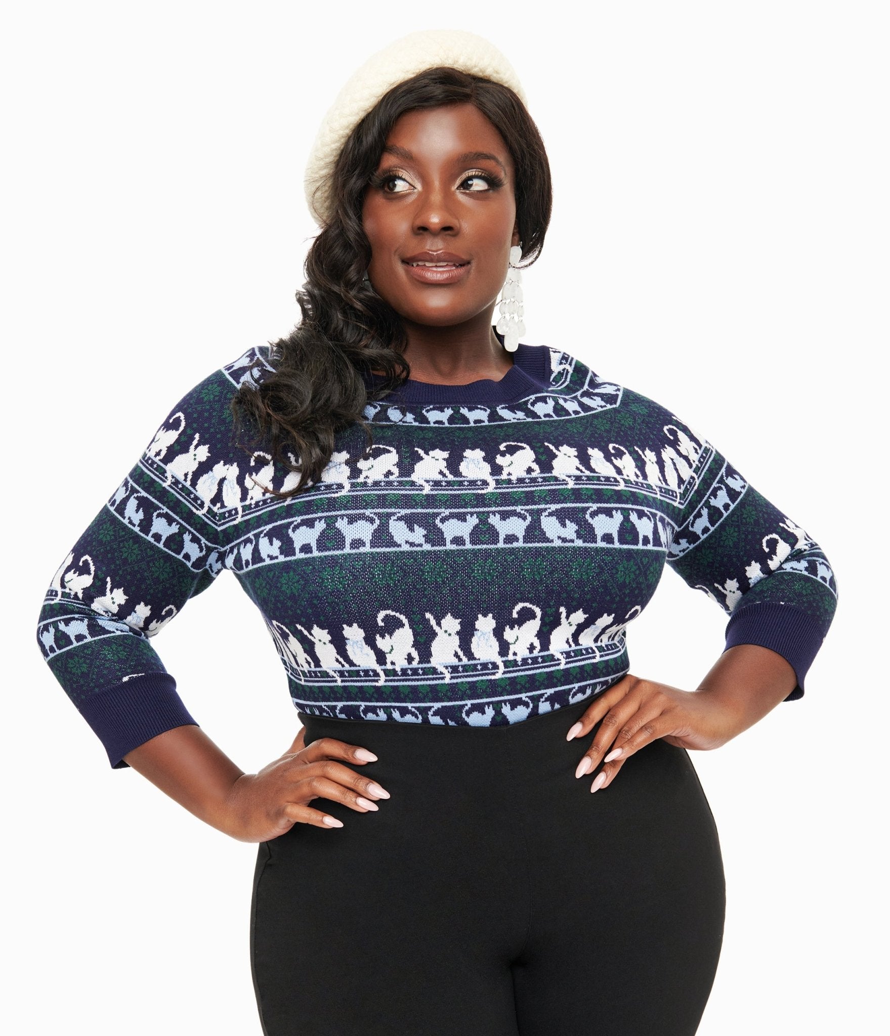 Plus size cat sweater store