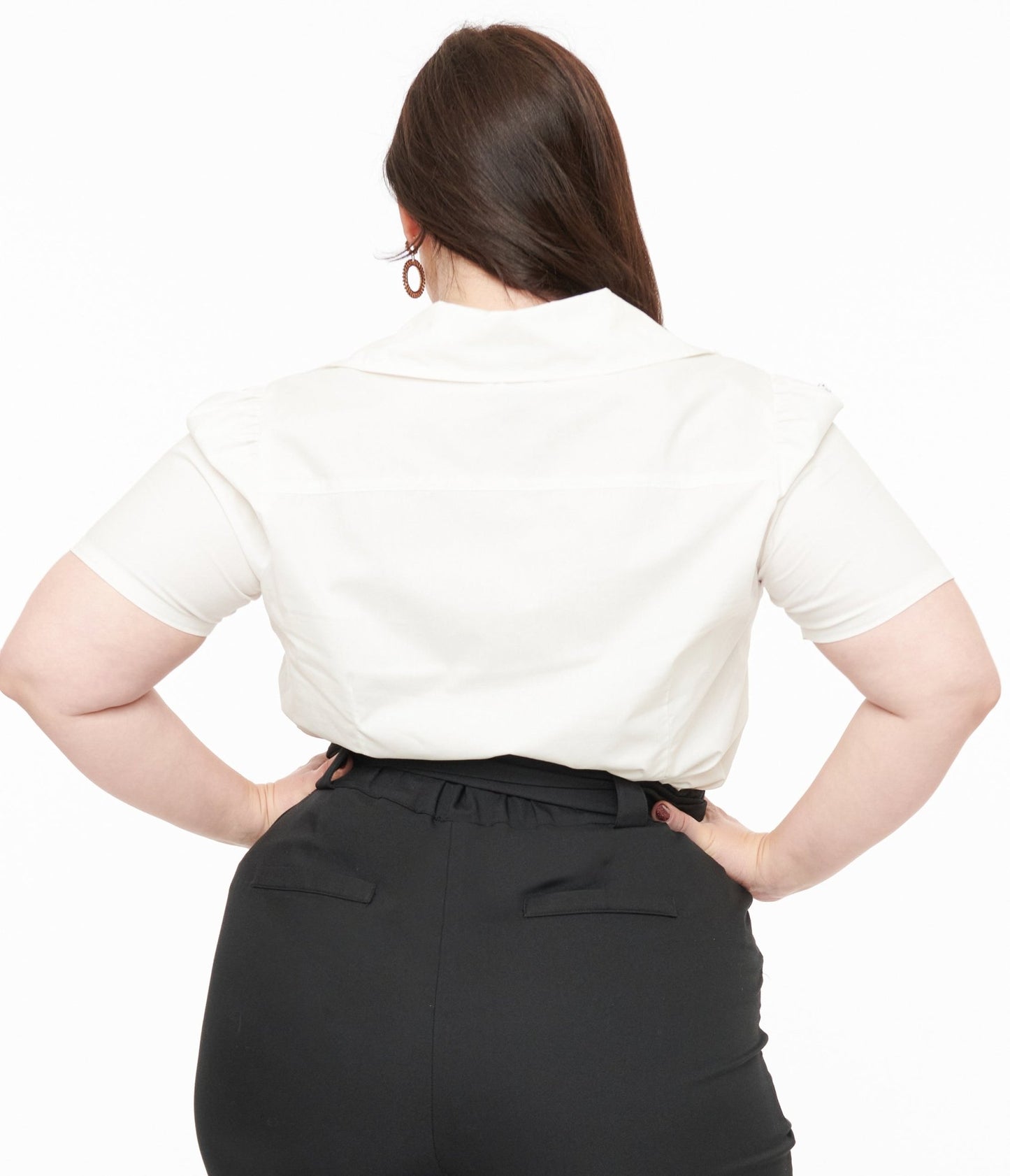 Unique Vintage Plus Size 1940s White Holiday Lights Cotton Blouse - Unique Vintage - Womens, TOPS, WOVEN TOPS