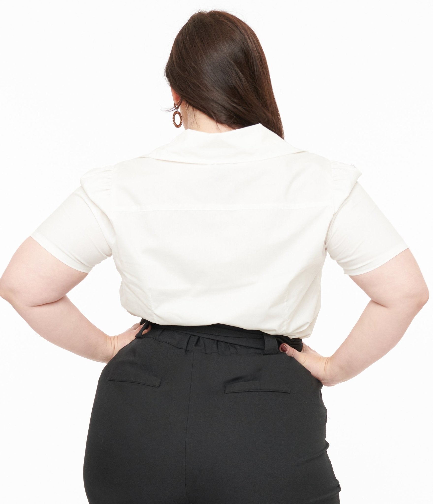 Unique Vintage Plus Size 1940s White Holiday Lights Cotton Blouse - Unique Vintage - Womens, TOPS, WOVEN TOPS