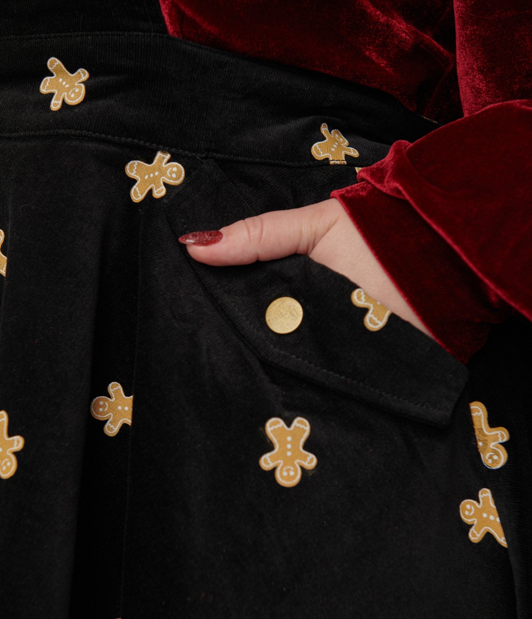 Unique Vintage Plus Size 1950s Black & Gingerbread Brionne Pinafore Skirt - Unique Vintage - Womens, BOTTOMS, SKIRTS