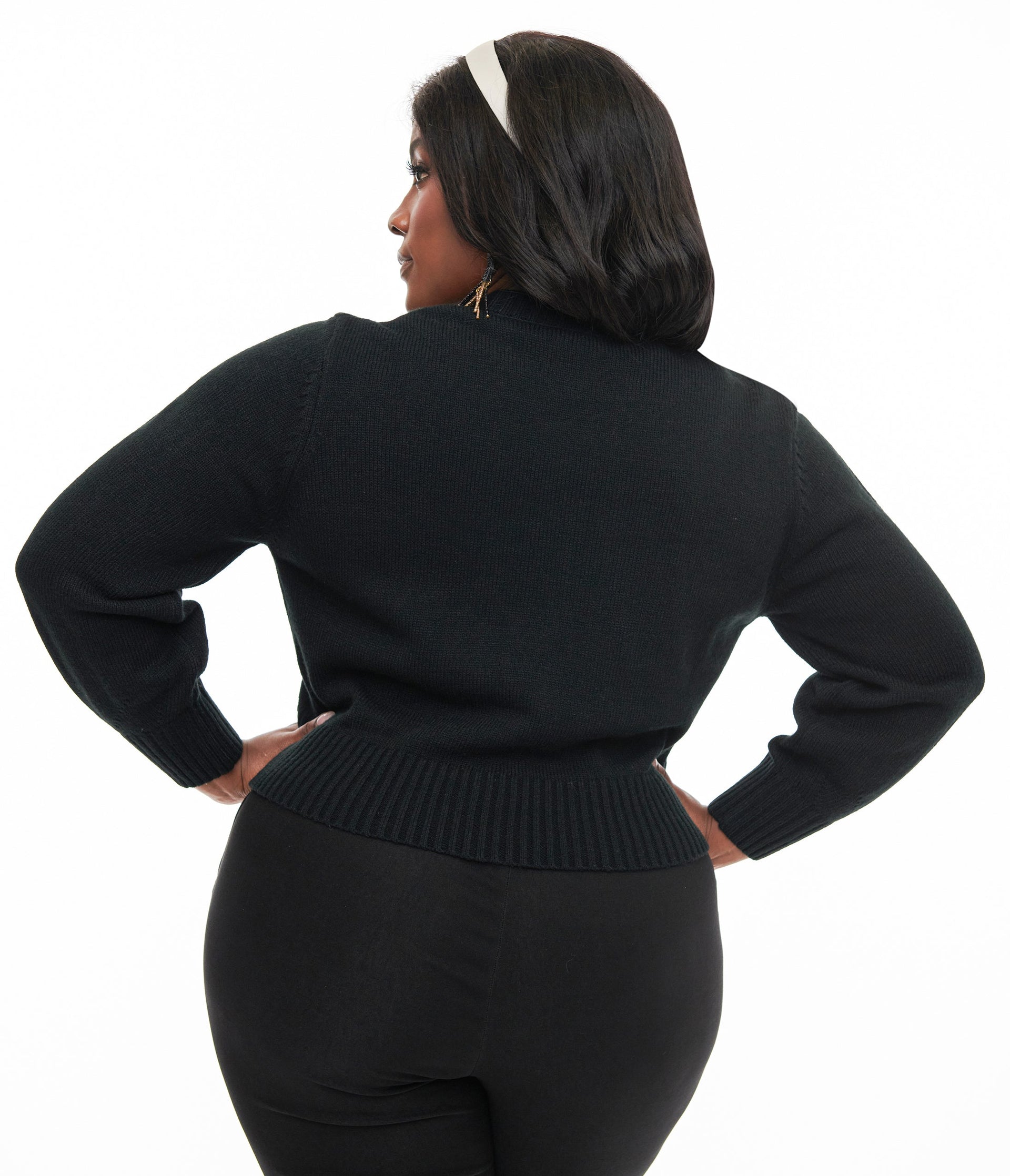 Unique Vintage Plus Size 1950s Black & Silver Bat Cropped Cardigan - Unique Vintage - Womens, HALLOWEEN, TOPS