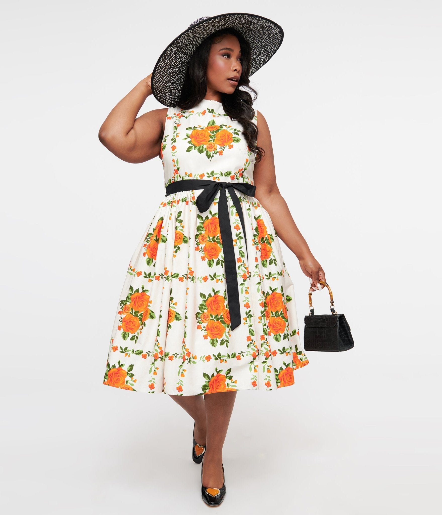 1950s style swing dress clearance