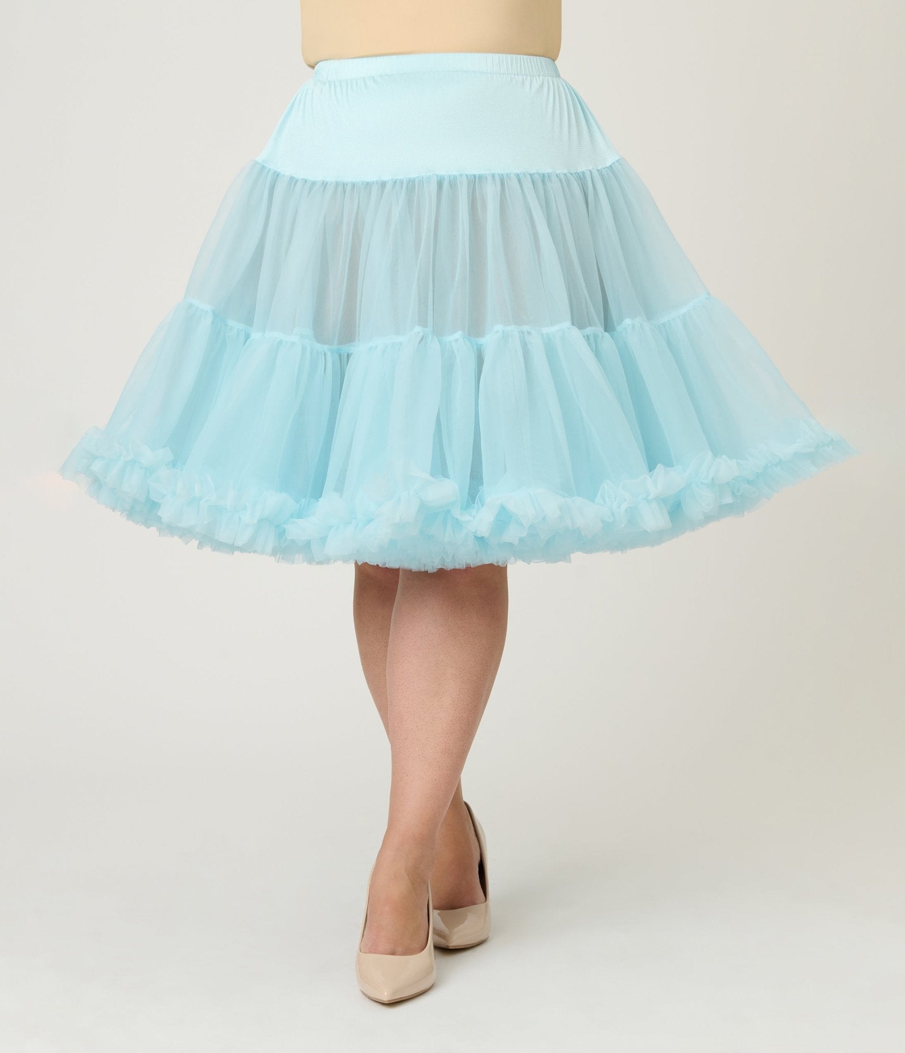 Unique Vintage Plus Size 1950s Style Cotton Candy Ruffled Petticoat Crinoline - Unique Vintage - ACCESSORIES, PETTICOATS