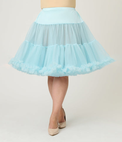 Unique Vintage Plus Size 1950s Style Cotton Candy Ruffled Petticoat Crinoline - Unique Vintage - ACCESSORIES, PETTICOATS