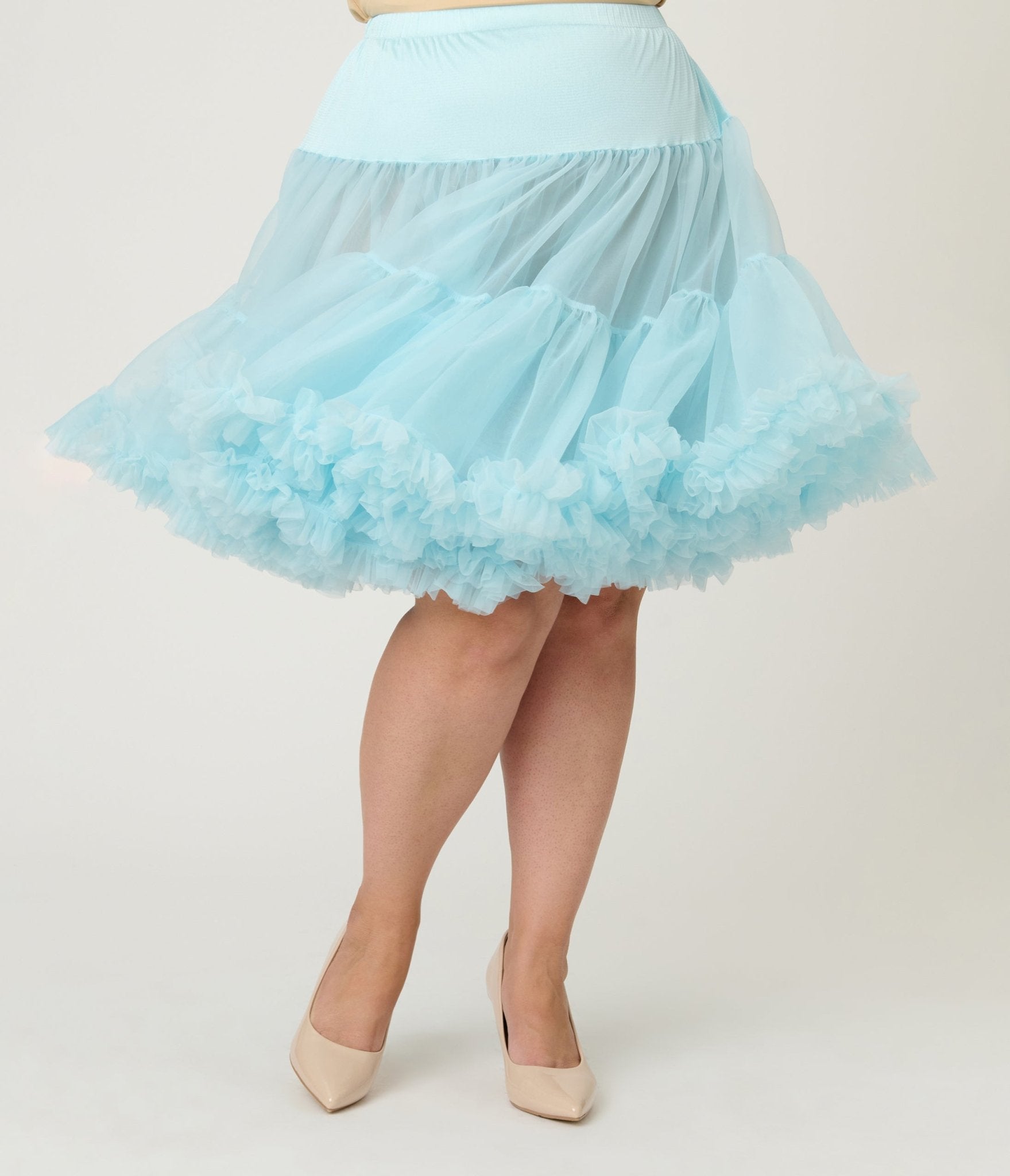 Unique Vintage Plus Size 1950s Style Cotton Candy Ruffled Petticoat Crinoline - Unique Vintage - ACCESSORIES, PETTICOATS