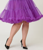 Unique Vintage Plus Size 1950s Style Purple Ruffled Petticoat Crinoline - Unique Vintage - Womens, ACCESSORIES, PETTICOATS
