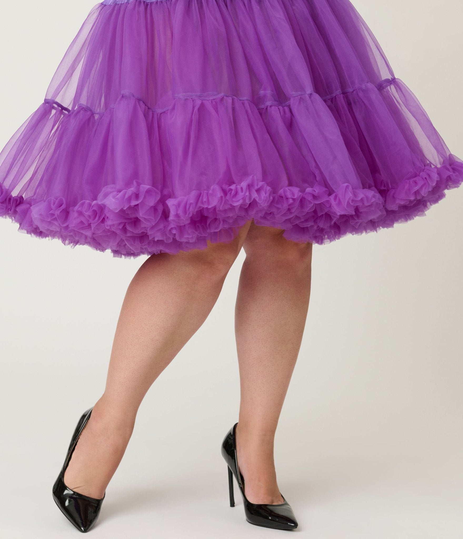 Unique Vintage Plus Size 1950s Style Purple Ruffled Petticoat Crinoline - Unique Vintage - Womens, ACCESSORIES, PETTICOATS