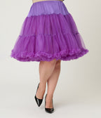 Unique Vintage Plus Size 1950s Style Purple Ruffled Petticoat Crinoline - Unique Vintage - Womens, ACCESSORIES, PETTICOATS