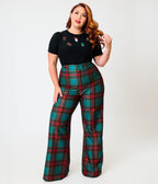 Unique Vintage Plus Size Black Christmas Embroidered Sweater - Unique Vintage -