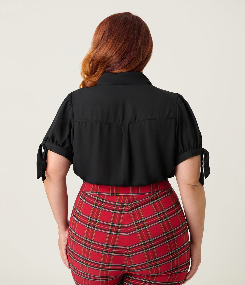 Unique Vintage Plus Size Black Colvin Blouse - Unique Vintage - Womens, TOPS, WOVEN TOPS