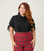Unique Vintage Plus Size Black Colvin Blouse - Unique Vintage - Womens, TOPS, WOVEN TOPS