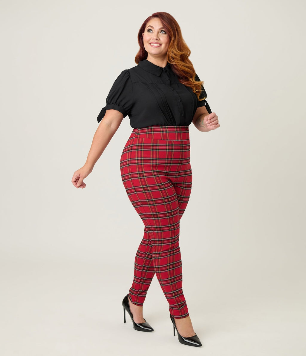 Unique Vintage Plus Size Black Colvin Blouse - Unique Vintage - Womens, TOPS, WOVEN TOPS