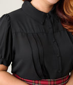 Unique Vintage Plus Size Black Colvin Blouse - Unique Vintage - Womens, TOPS, WOVEN TOPS