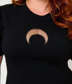 Unique Vintage Plus Size Black Crescent Moon Cutout Flare Dress - Unique Vintage - Womens, DRESSES, FIT AND FLARE