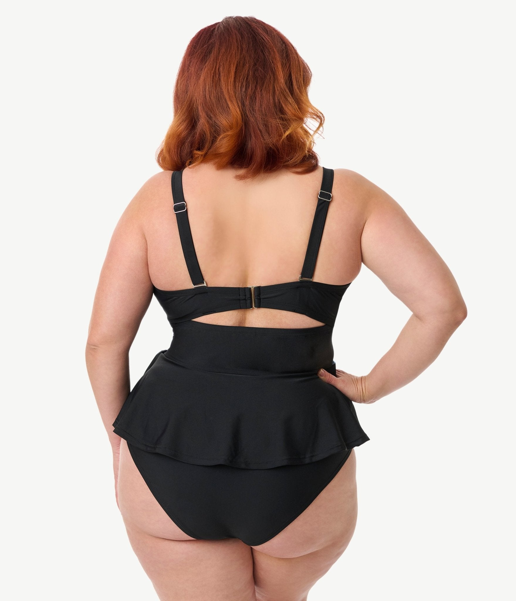 Unique Vintage Plus Size Black Daphne Swim Bottom - Unique Vintage - Womens, SWIM, BOTTOM