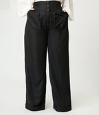 Unique Vintage Plus Size Black High Waisted Trouser - Unique Vintage - Womens, BOTTOMS, PANTS