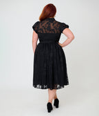 Unique Vintage Plus Size Black Lace Hollie Swing Dress - Unique Vintage - Womens, DRESSES, SWING