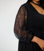 Unique Vintage Plus Size Black Lace Hollywood Duster - Unique Vintage - Womens, DRESSES, MAXI