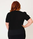 Unique Vintage Plus Size Black Moth Embroidered Sweater - Unique Vintage - Womens, TOPS, SWEATERS
