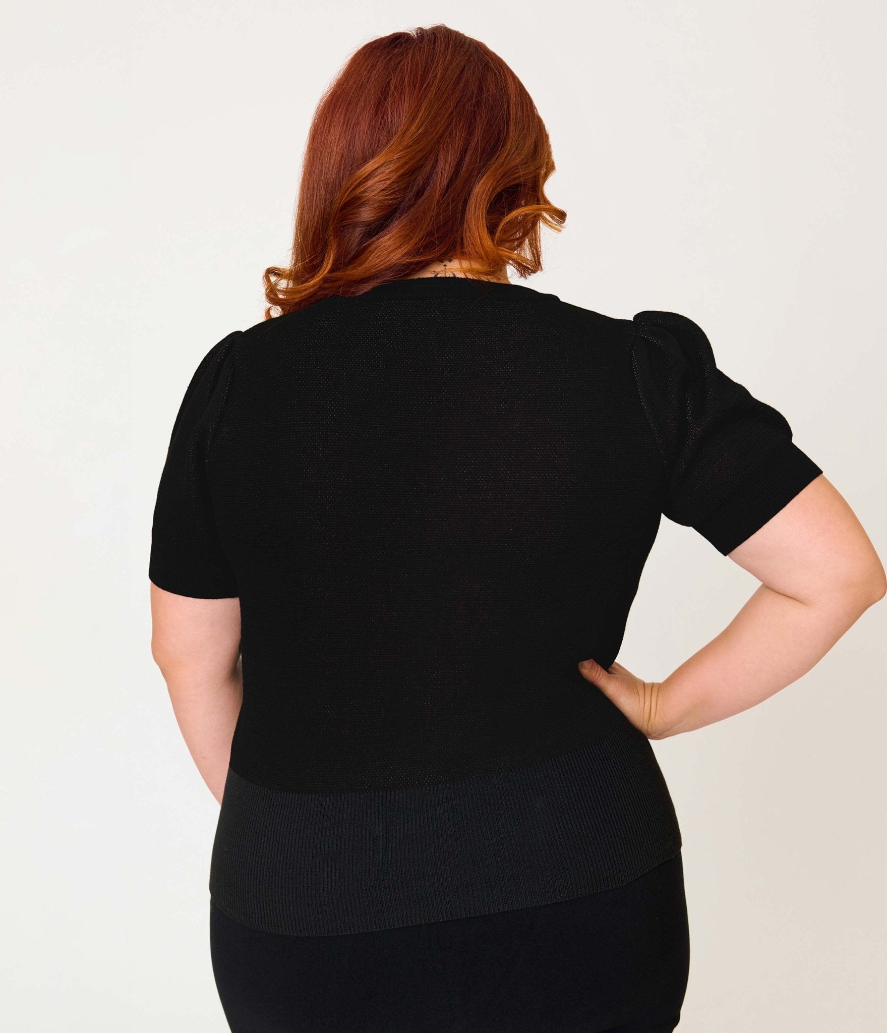 Unique Vintage Plus Size Black Moth Embroidered Sweater - Unique Vintage - Womens, TOPS, SWEATERS