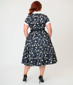 Unique Vintage Plus Size Black Ouija Print Alexis Swing Dress - Unique Vintage - Womens, DRESSES, SWING