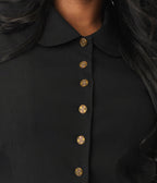 Unique Vintage Plus Size Black Peplum Jacket - Unique Vintage - Womens, TOPS, OUTERWEAR
