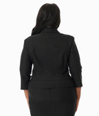 Unique Vintage Plus Size Black Peplum Jacket - Unique Vintage - Womens, TOPS, OUTERWEAR