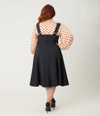 Unique Vintage Plus Size Black & Red Heart Amma Swing Skirt - Unique Vintage - Womens, BOTTOMS, SKIRTS