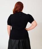 Unique Vintage Plus Size Black Sacred Heart Paige Sweater - Unique Vintage -