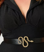 Unique Vintage Plus Size Black Shimmer Snake Hooded Maxi Dress - Unique Vintage - Womens, DRESSES, MAXI