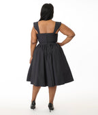 Unique Vintage Plus Size Black Sleeveless Swing Dress - Unique Vintage - Womens, DRESSES, SWING