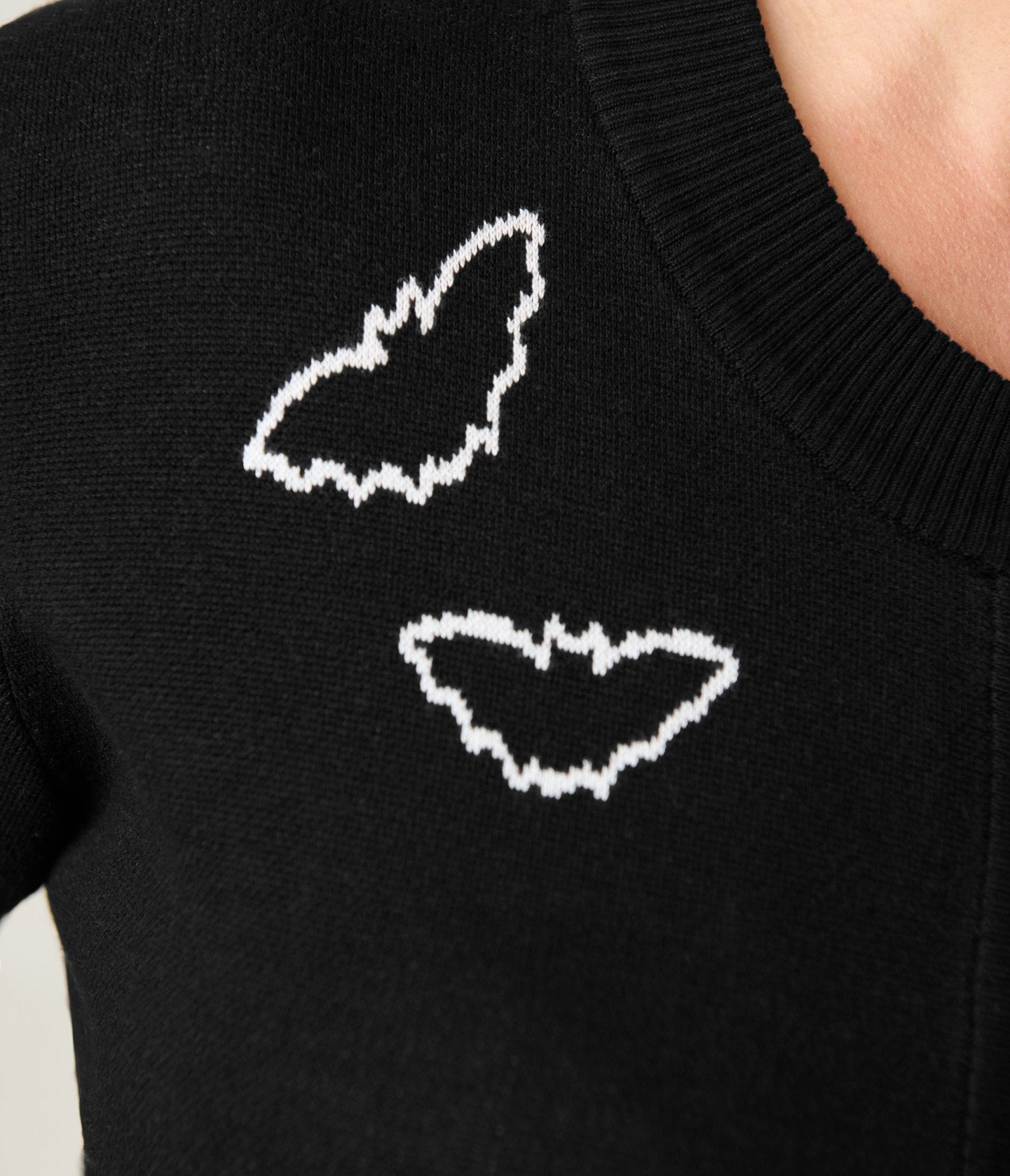 Unique Vintage Plus Size Black Spooky Cat Cropped Cardigan - Unique Vintage - Womens, TOPS, SWEATERS