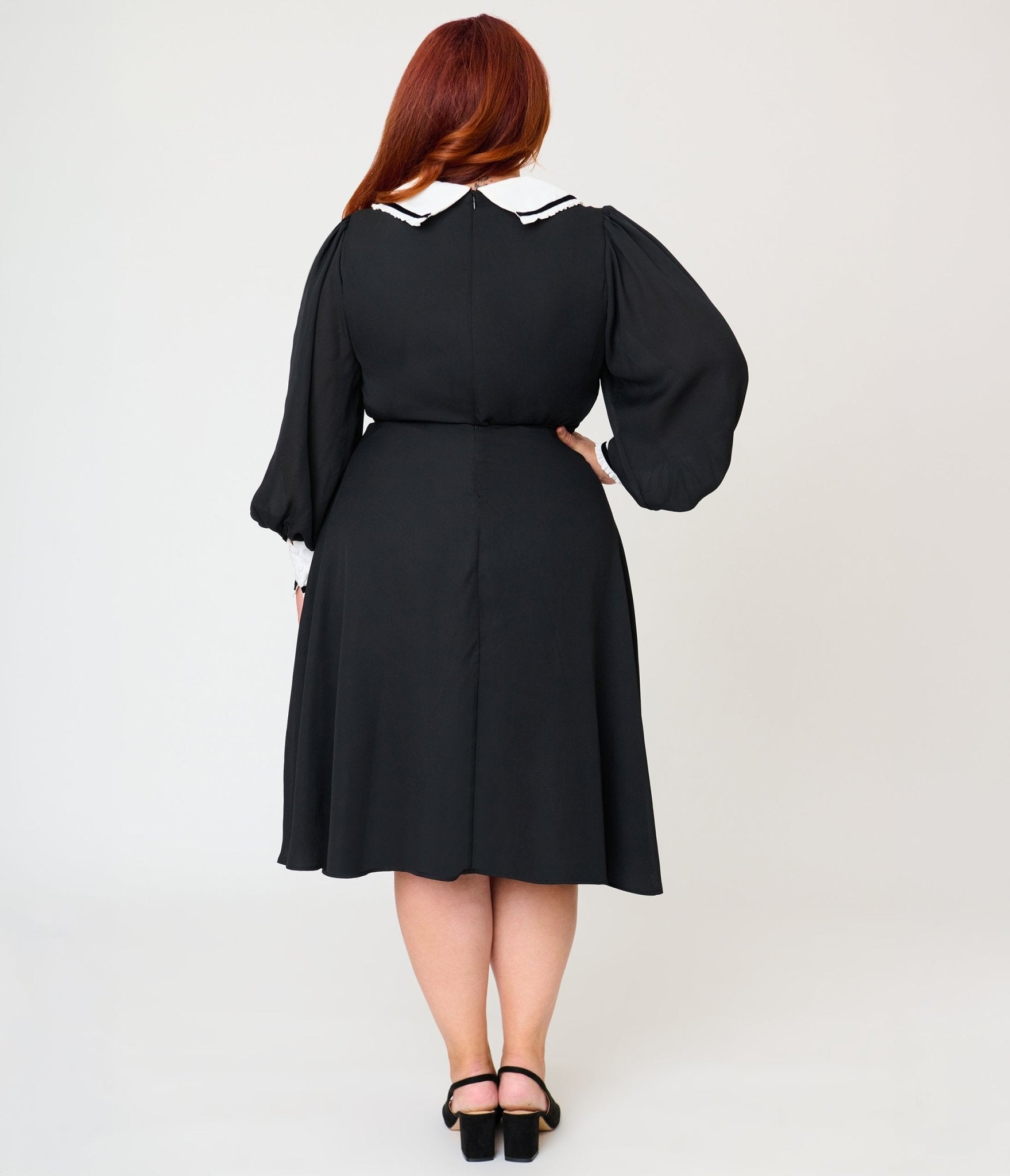 black & white plus size dresses Unique Vintage Pilgrim Collar Wendy Swing Dres women nighty Country } } } Luxury Red Mermaid Aso Color:PLAID