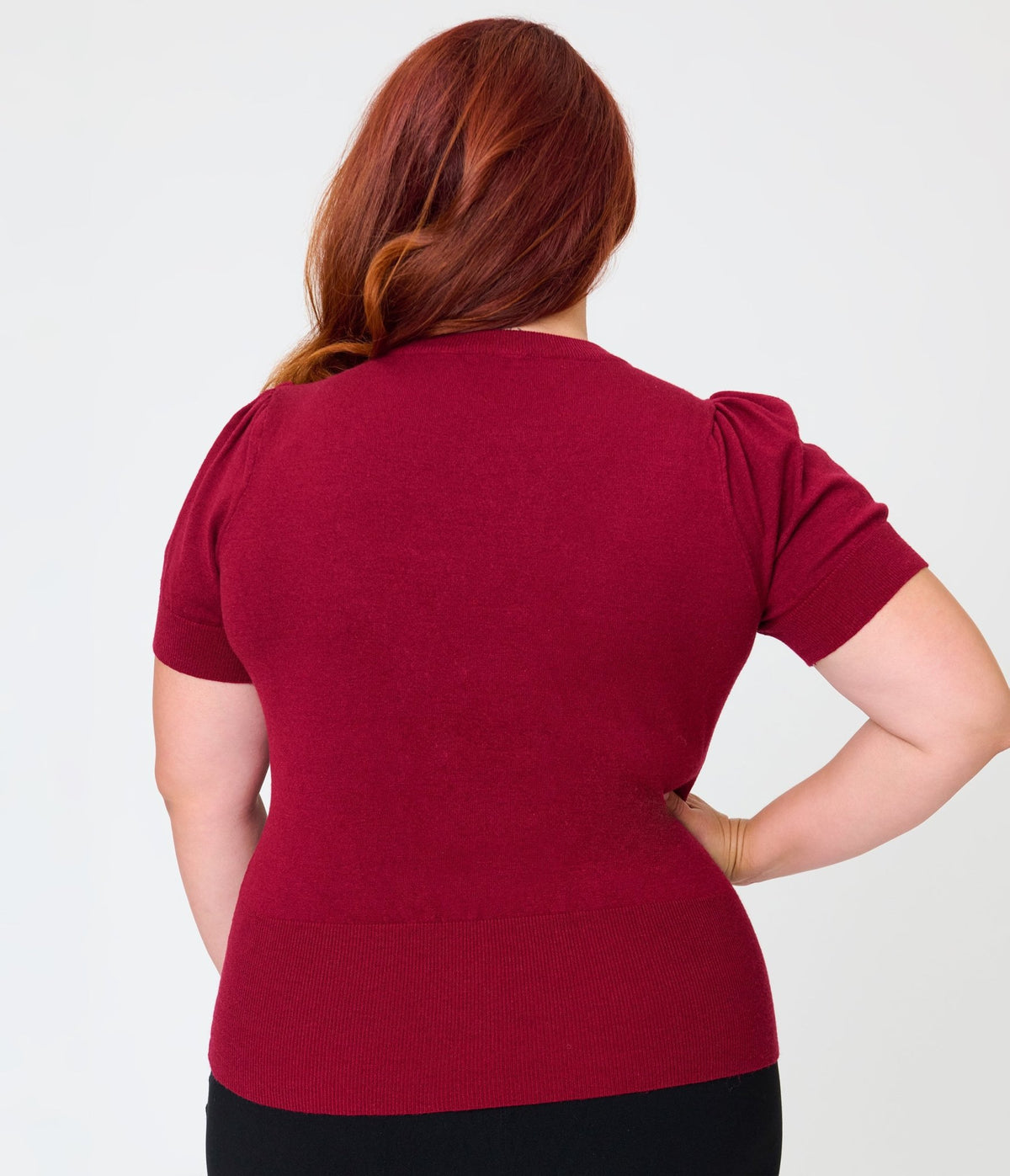 Unique Vintage Plus Size Burgundy Mystical Icons Embroidered Sweater - Unique Vintage - Womens, TOPS, SWEATERS