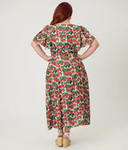 Unique Vintage Plus Size Cherry Tomato Midi Dress - Unique Vintage - Womens, DRESSES, MIDI