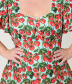 Unique Vintage Plus Size Cherry Tomato Midi Dress - Unique Vintage - Womens, DRESSES, MIDI