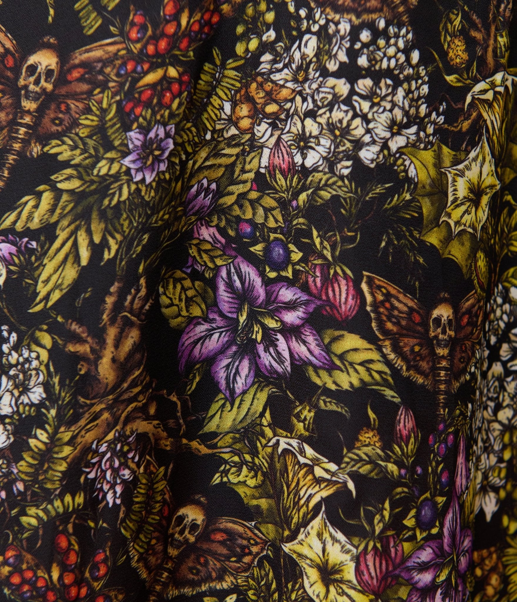 Unique Vintage Plus Size Dark Magic Floral Midi Dress - Unique Vintage - Womens, DRESSES, MIDI
