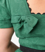 Unique Vintage Plus Size Emerald & Pumpkin Pin Cotton Swing Dress - Unique Vintage - Womens, DRESSES, SWING