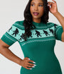 Unique Vintage Plus Size Green Sasquatch Fair Isle Paige Sweater