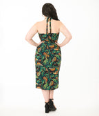 Unique Vintage Plus Size Green Venus Fly Trap Leilani Sarong Dress - Unique Vintage - Womens, DRESSES, WIGGLE