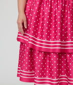 Unique Vintage Plus Size Hot Pink Tiered Sweetheart Dress - Unique Vintage - Womens, DRESSES, SWING
