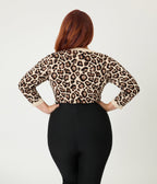 Unique Vintage Plus Size Leopard Print Cardigan - Unique Vintage - Womens, TOPS, SWEATERS