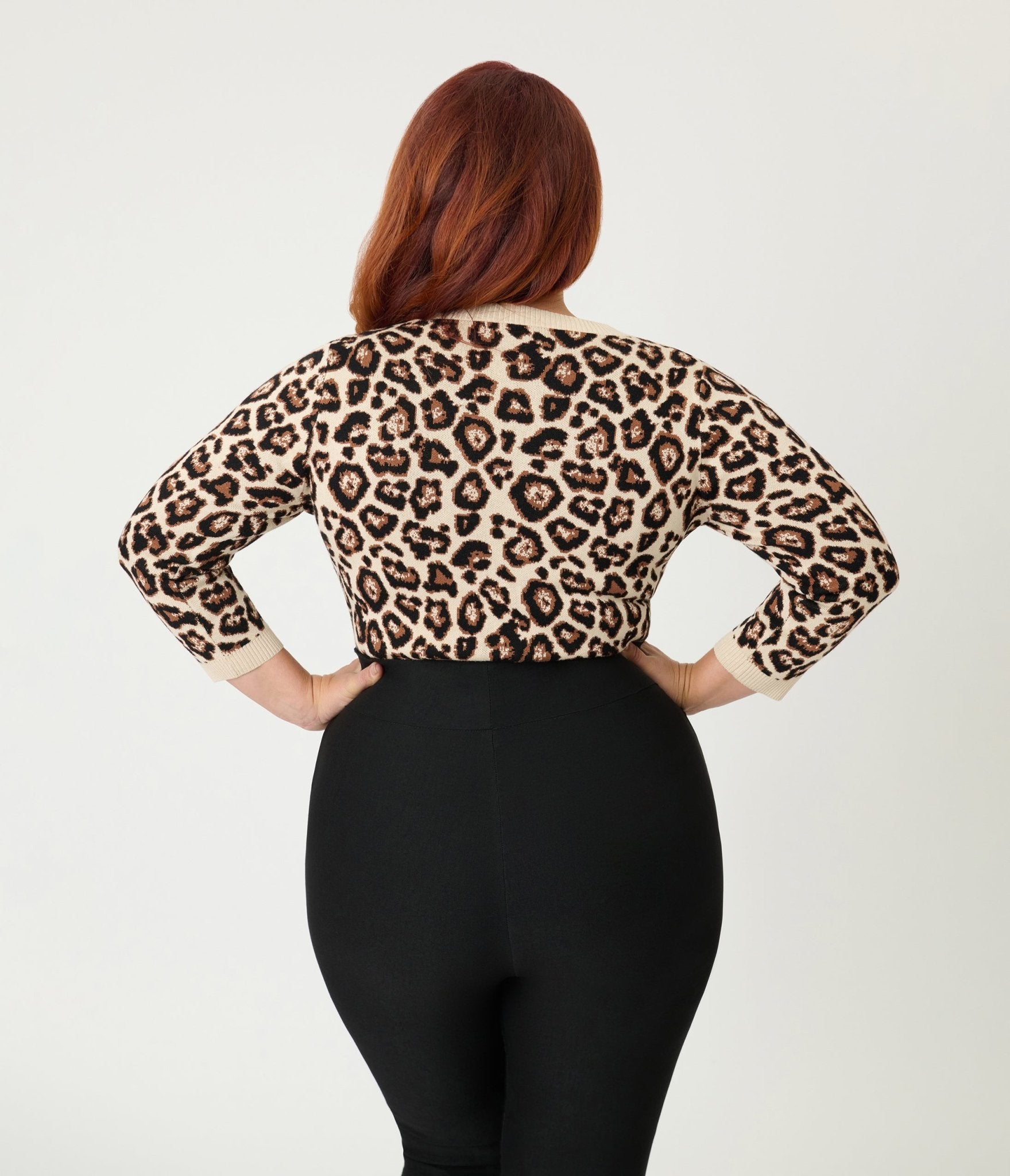 Unique Vintage Plus Size Leopard Print Cardigan - Unique Vintage - Womens, TOPS, SWEATERS