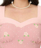 Unique Vintage Plus Size Light Pink & Roses Swing Dress - Unique Vintage - Womens, DRESSES, SWING